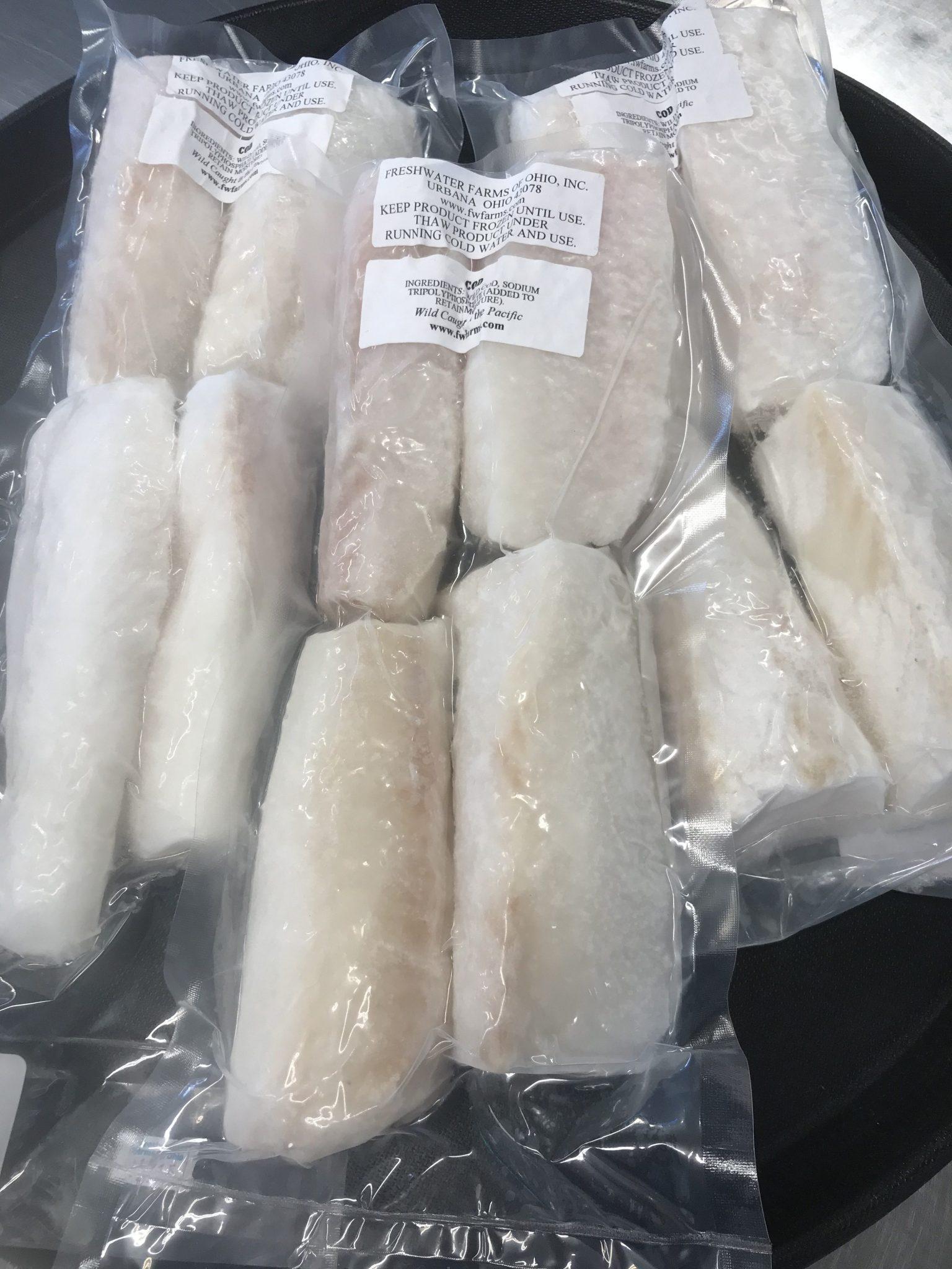 Cod Loins, (4 per 15 oz package) | Freshwater Farms of Ohio