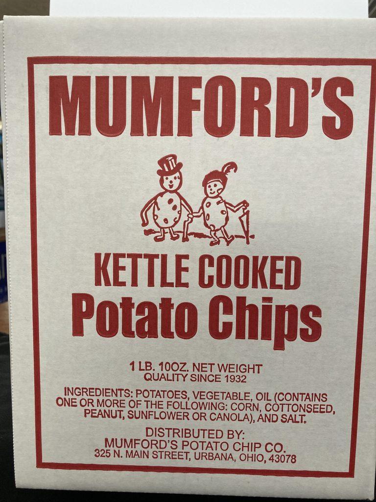 Mumford’s Potato Chips (2 box) Freshwater Farms of Ohio